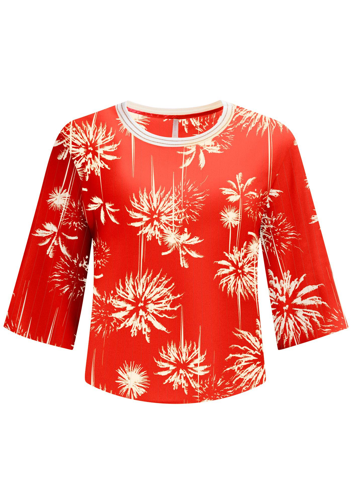 Blusa Estampada em Viscose com Lurex, , large.