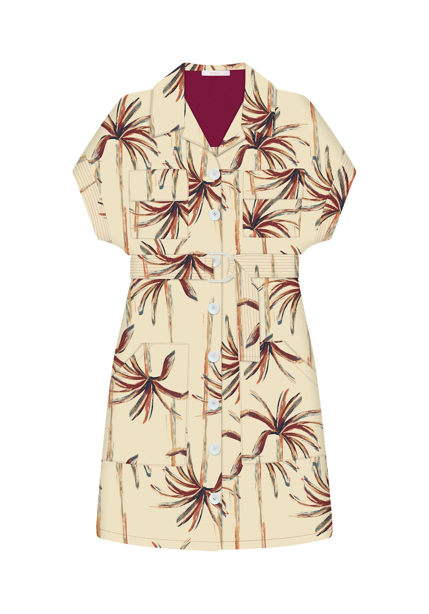 Vestido Chemise Cinto Linho, , large.