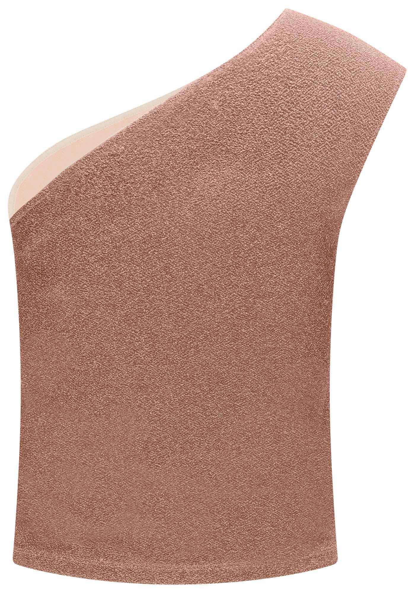 Blusa Um Ombro S&oacute; em Malha Crepe Shine, , large.