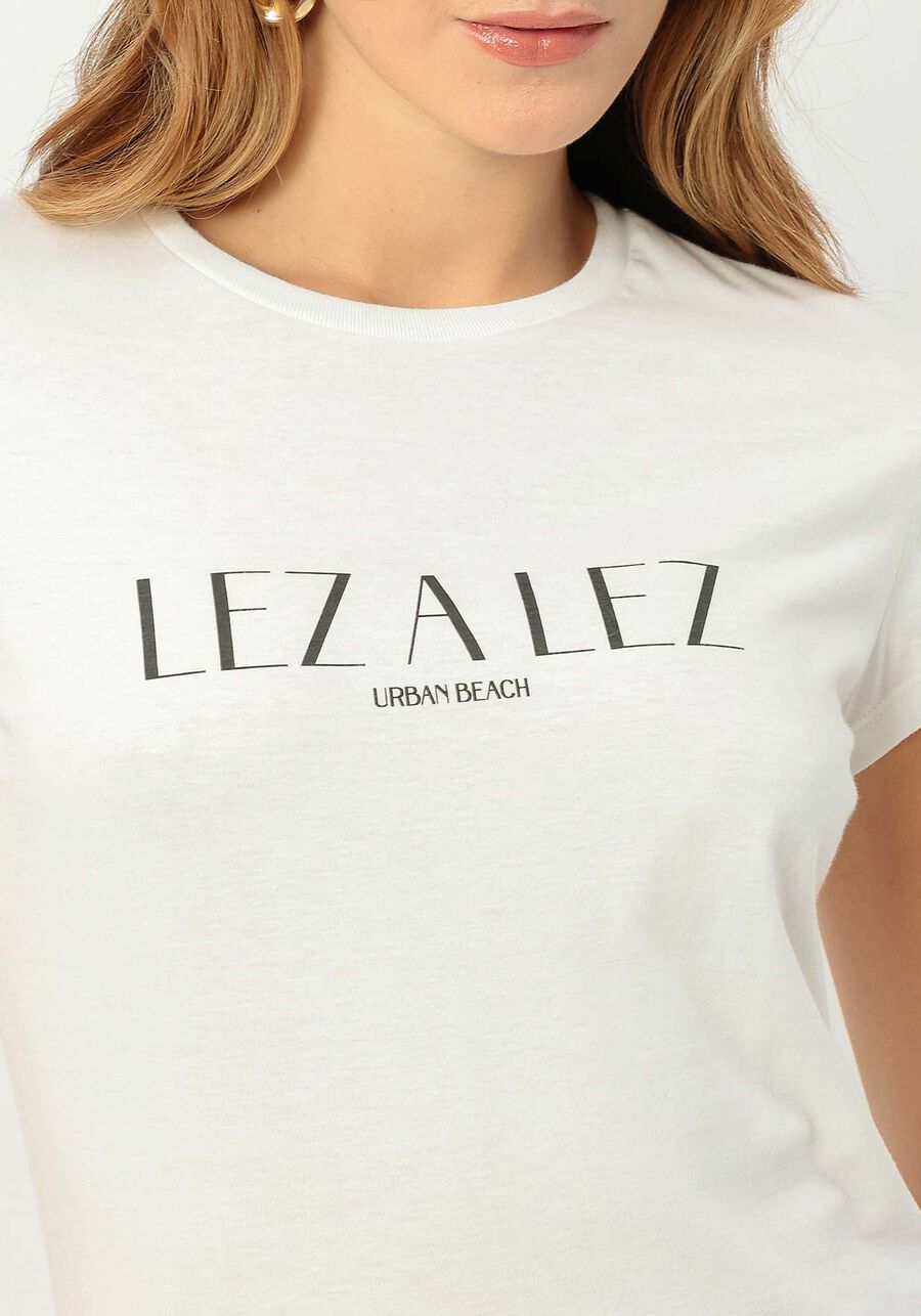 T-shirt em Malha com Estampa Lez a Lez, . T-shirt em Malha com Estampa Lez a Lez, , large.