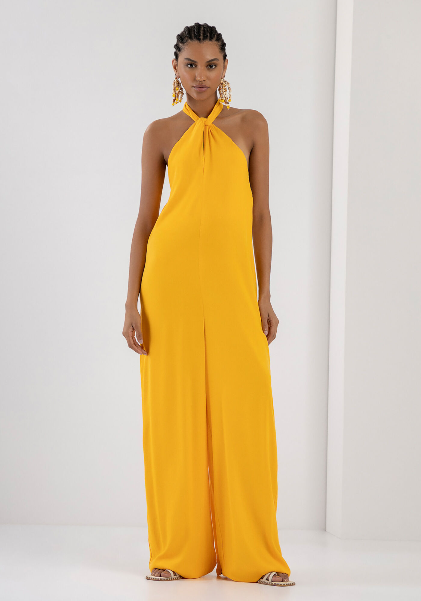 Macac&atilde;o Longo Frente &Uacute;nica em Crepe, , large.