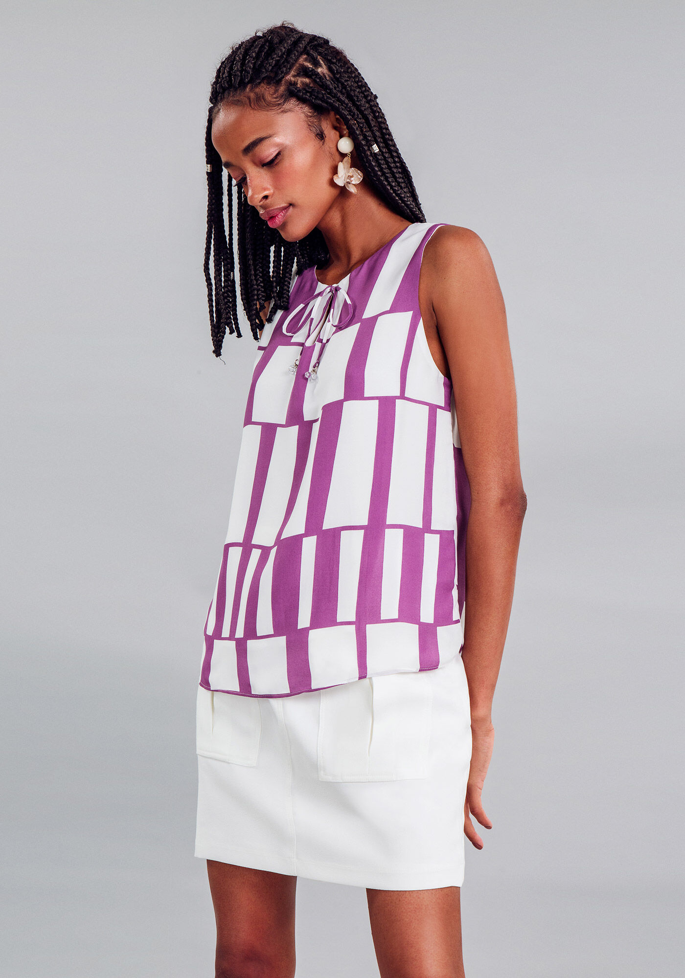 Blusa Tecido Crepe Chiffon, , large.