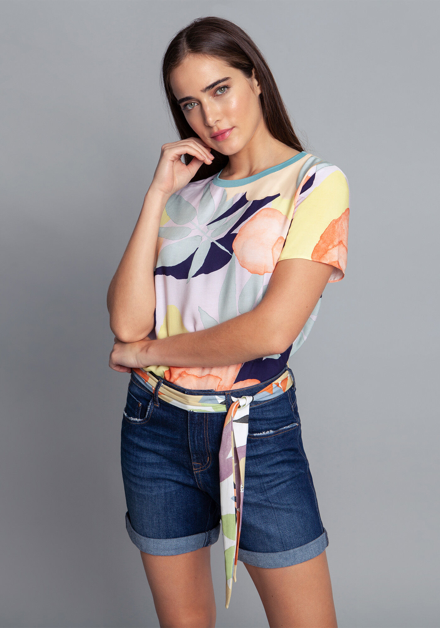 Bermuda Jeans com Elastano, , large.