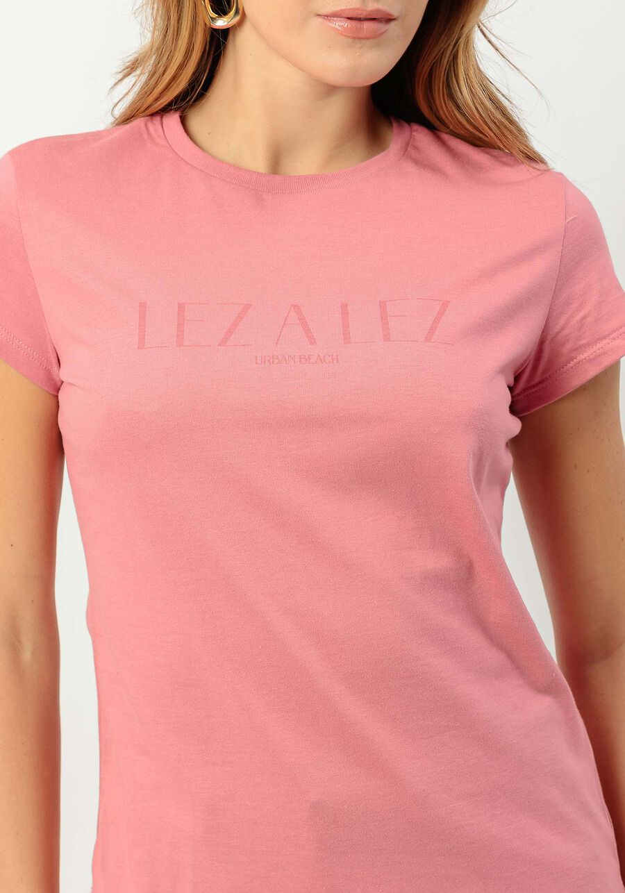 T-shirt em Malha com Estampa Lez a Lez, . T-shirt em Malha com Estampa Lez a Lez, , large.