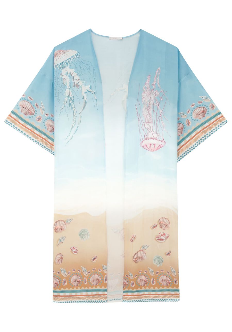 Kimono Longo Estampado com Cinto Corda, MILLOR. Kimono Longo Estampado com Cinto Corda, MILLOR, large.