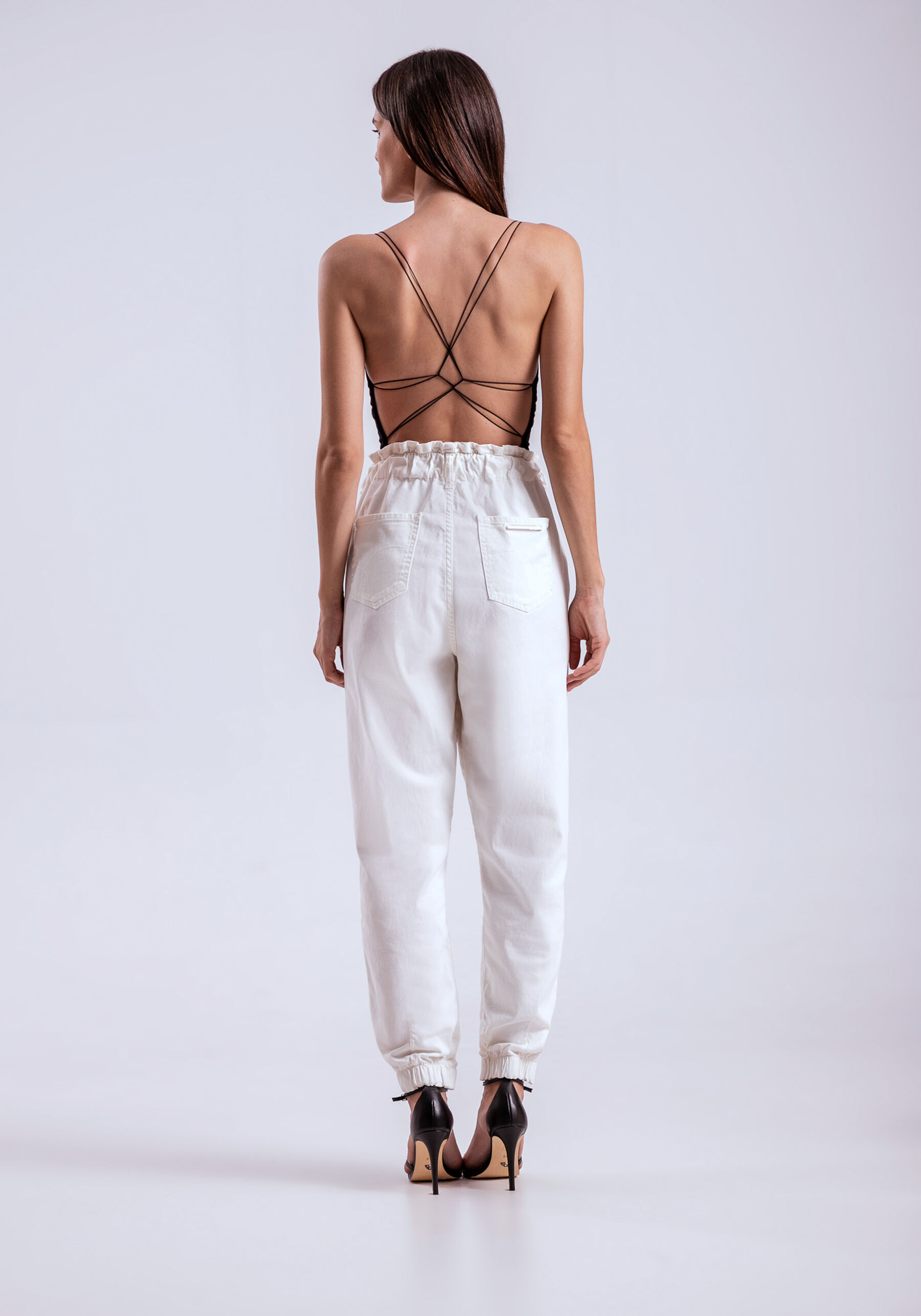 Body Canelado com Costas Abertas, PRETO REATIVO. Body Canelado com Costas Abertas, PRETO REATIVO, large.