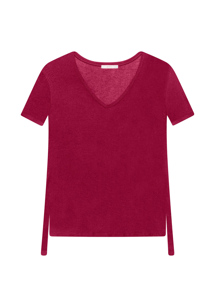 Blusa Decote V Básica, . Blusa Decote V Básica, , large.