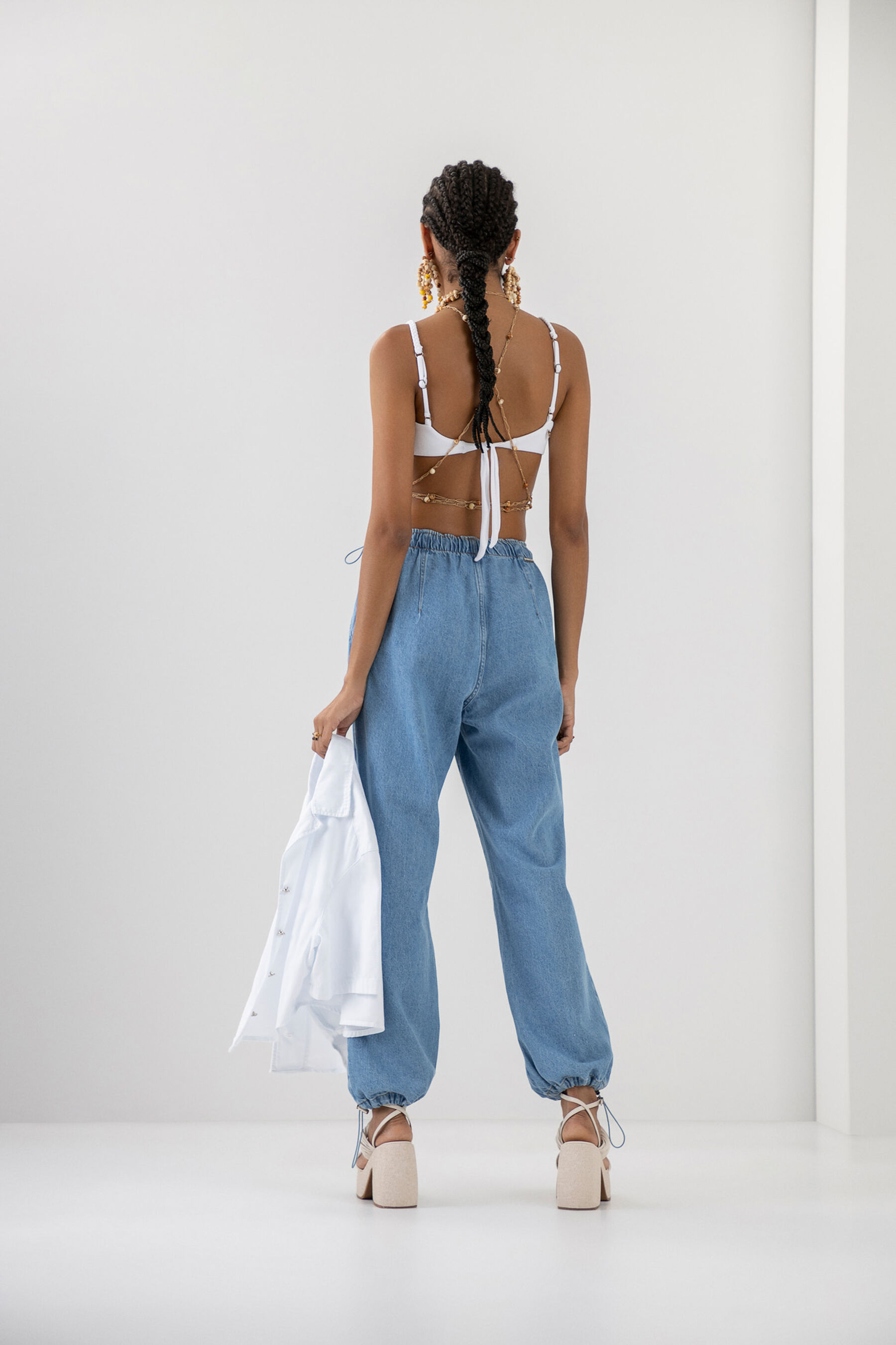 Calça Jeans Jogging Parachute, JEANS. Calça Jeans Jogging Parachute, JEANS, large.
