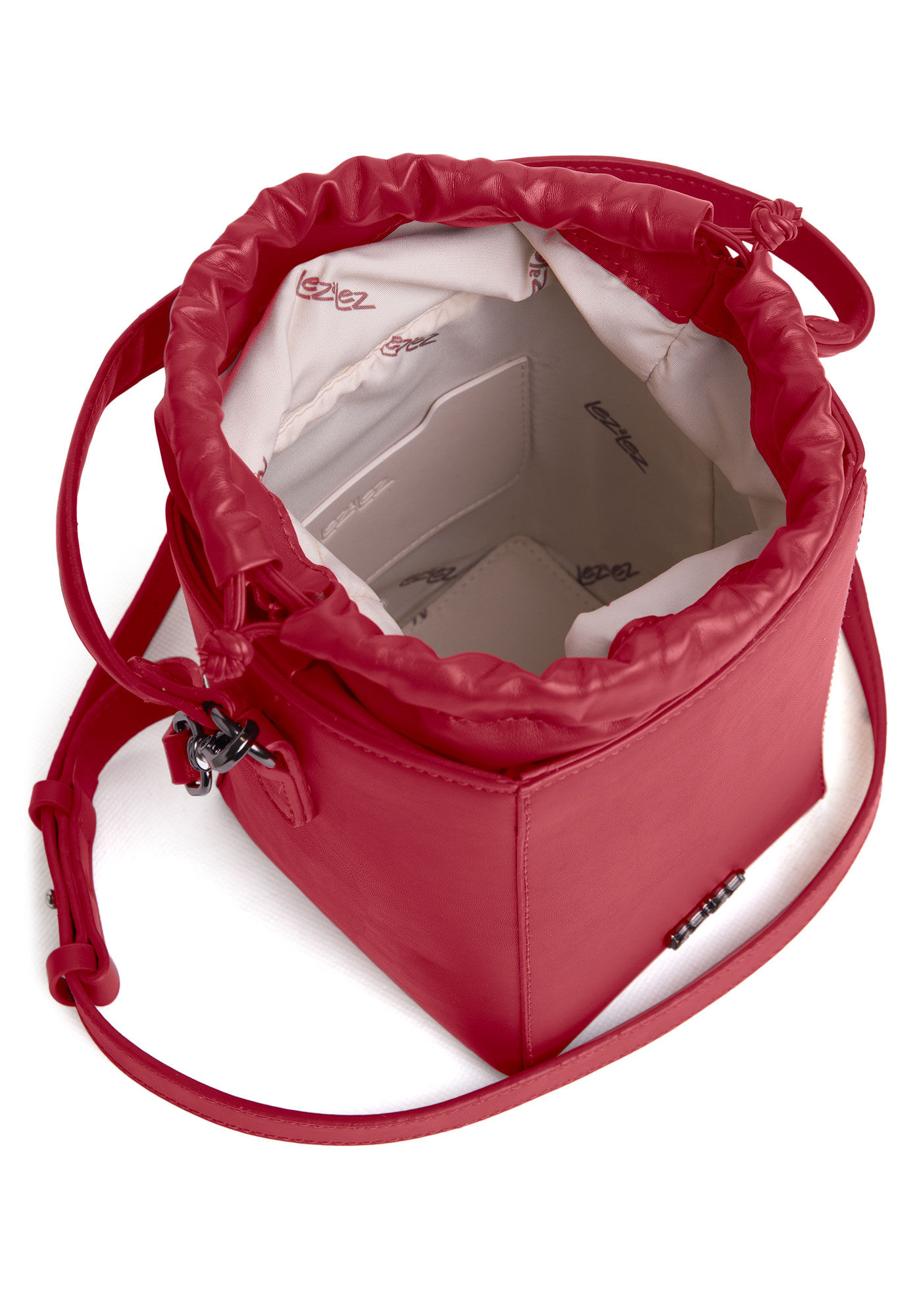 Bolsa Bucket com Al&ccedil;a Dupla, VERMELHO ALMOND, large.