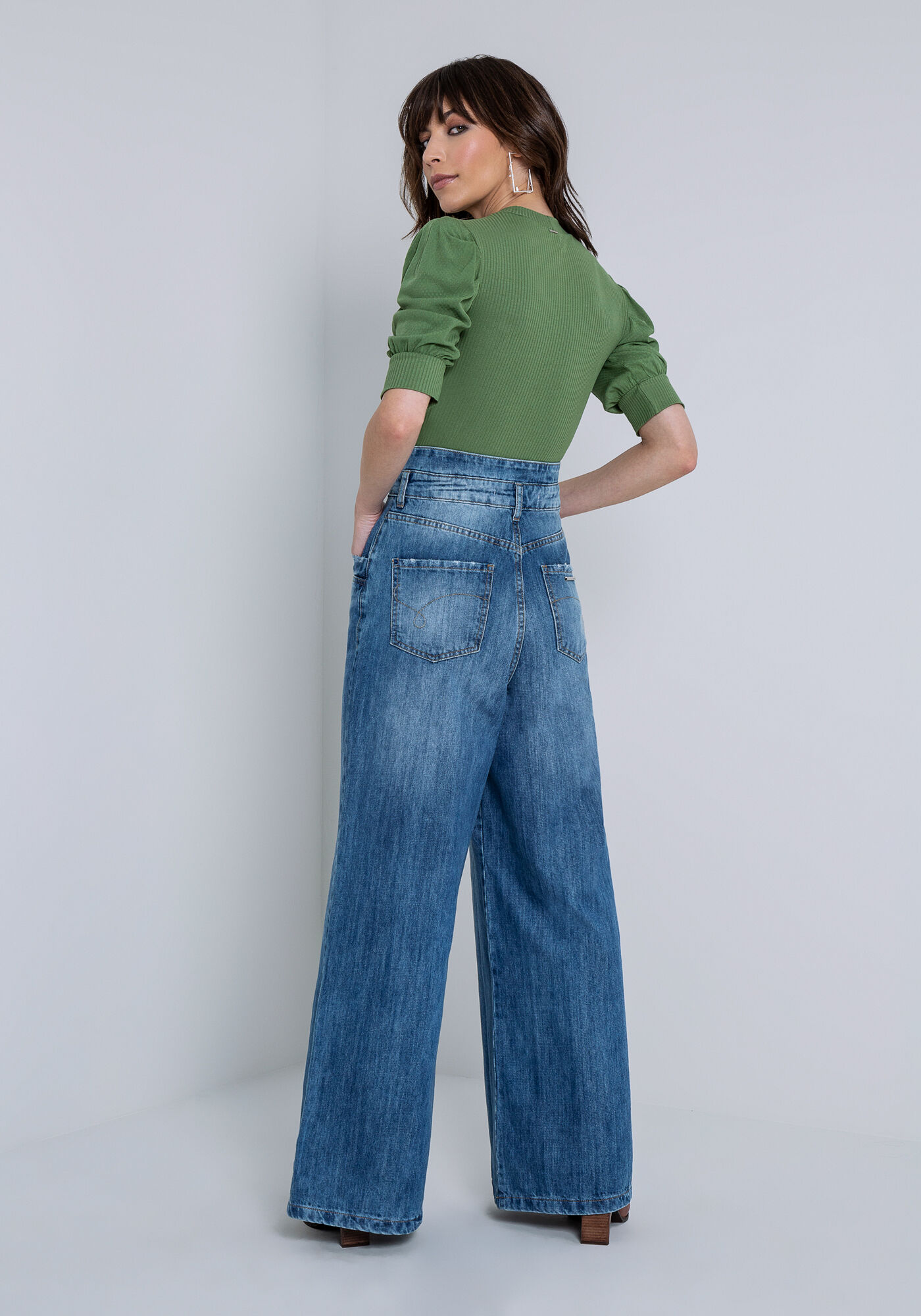 Cal&ccedil;a Jeans Wide Leg, , large.