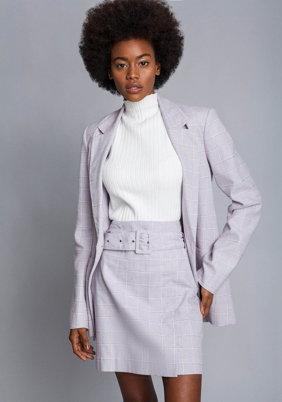 Saia Cintura Alta com Cinto, . Saia Cintura Alta com Cinto, , large.