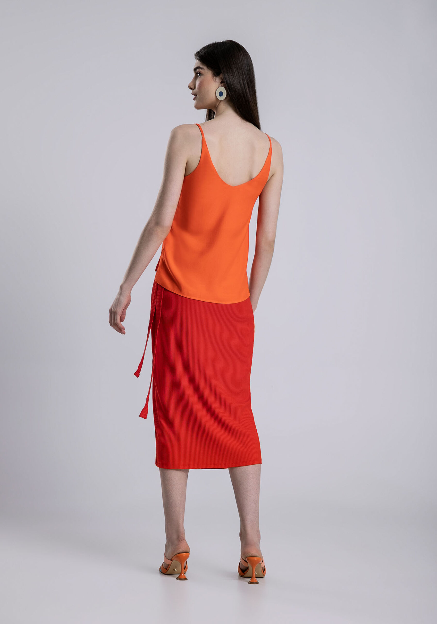 Blusa Alça Fina Decote V Cores, . Blusa Alça Fina Decote V Cores, , large.