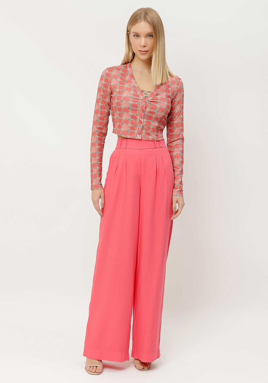 Calça Pantalona em Viscose Alfaiataria, . Calça Pantalona em Viscose Alfaiataria, , large.