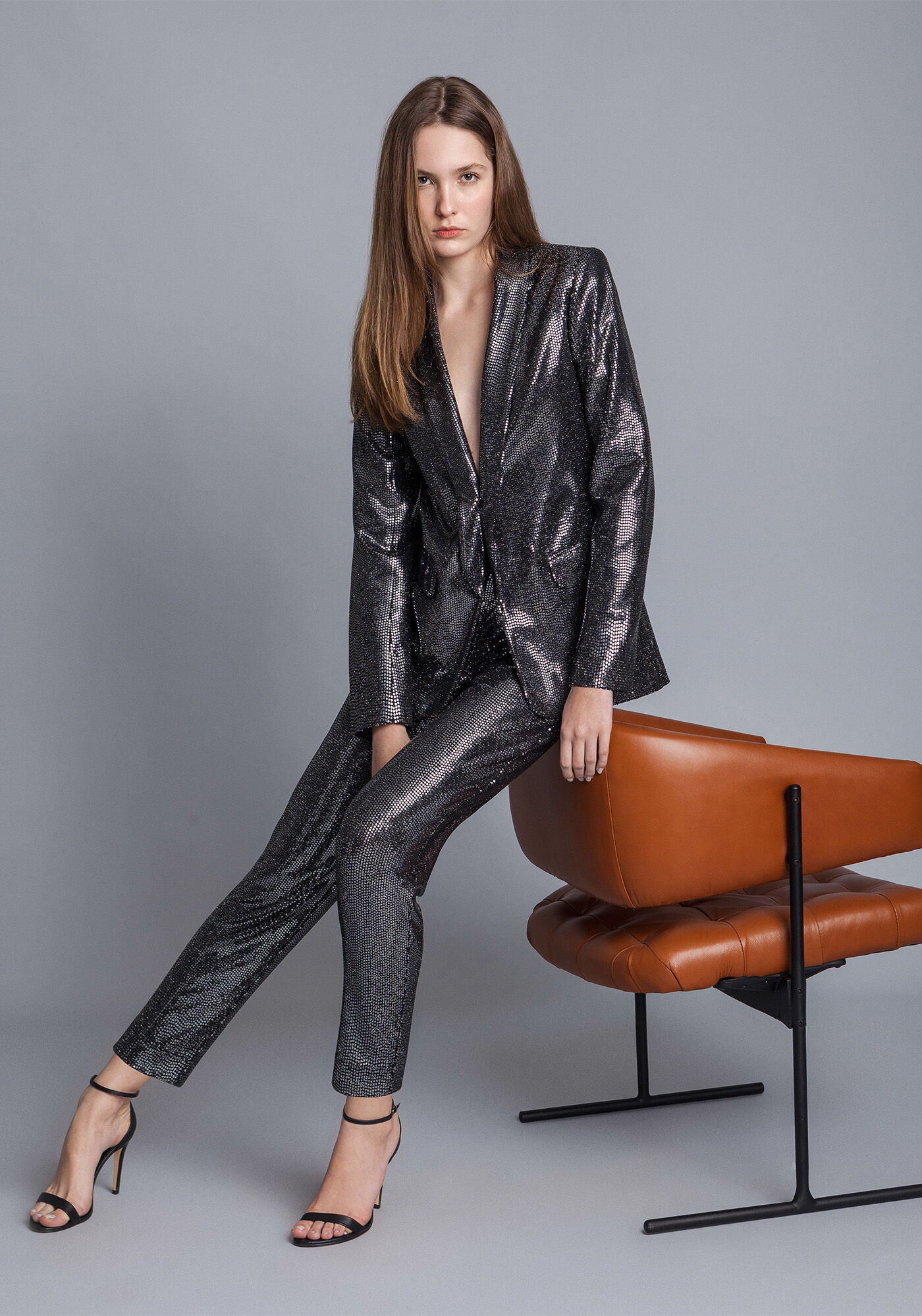 Blazer Abotoamento Paet&ecirc; Glam, , large.