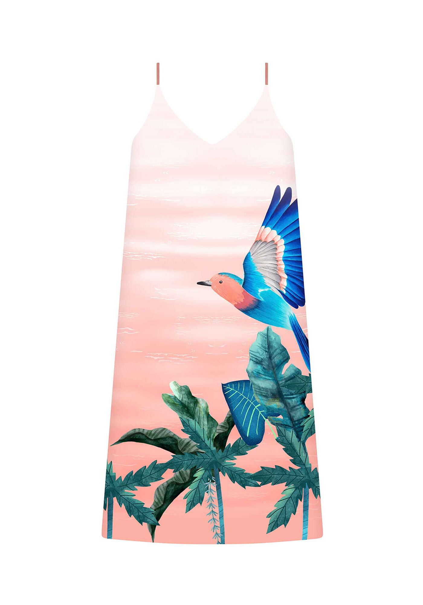 Vestido midi em tecido Rayon Bali, , large.