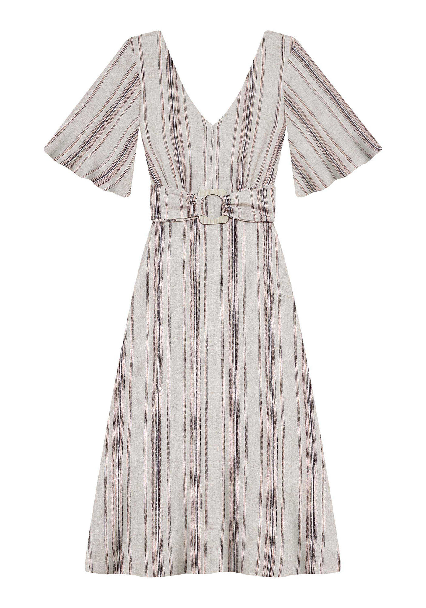 Vestido com Cinto Estampa, , large.