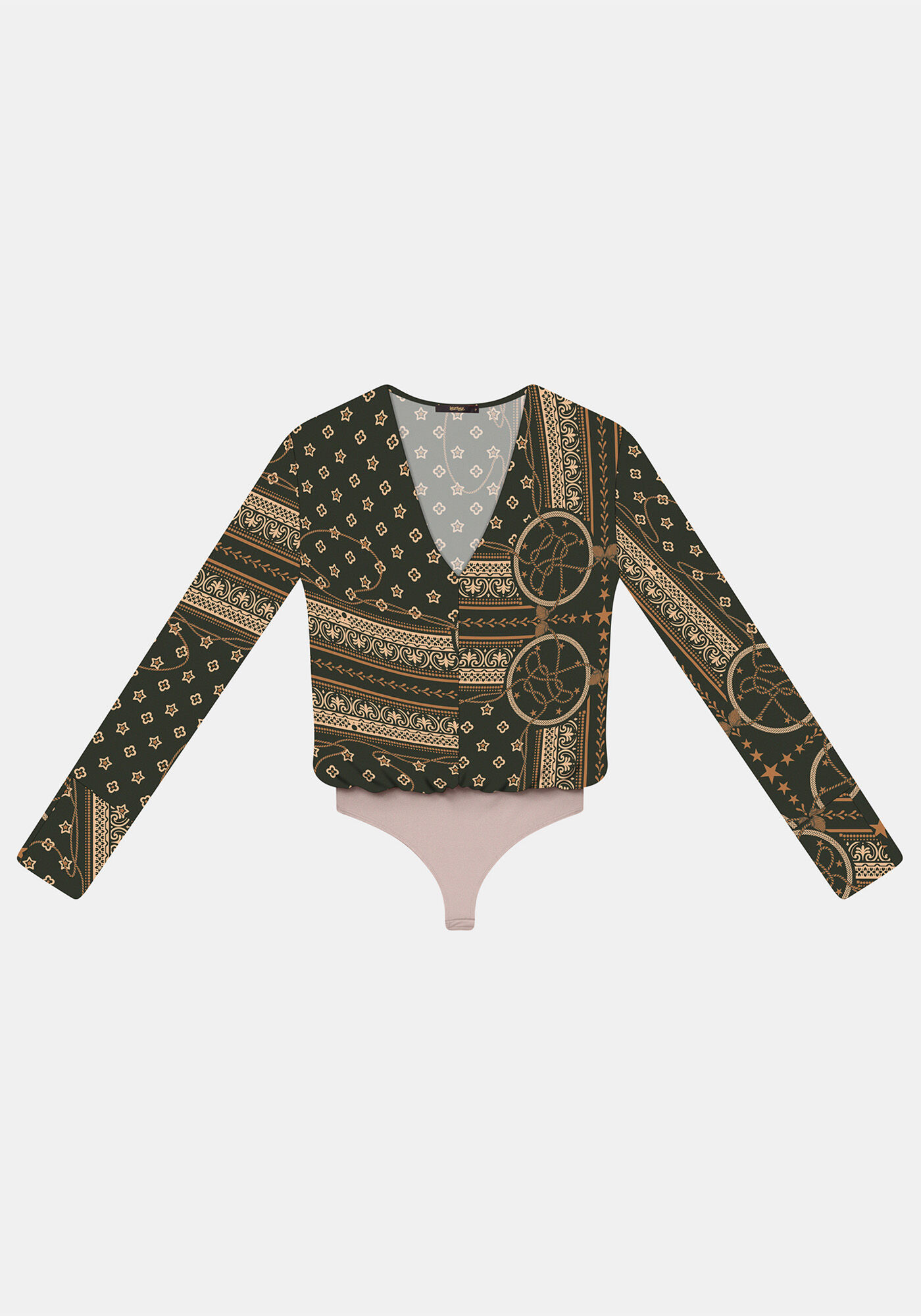 Body Manga Longa Estampado, , large.