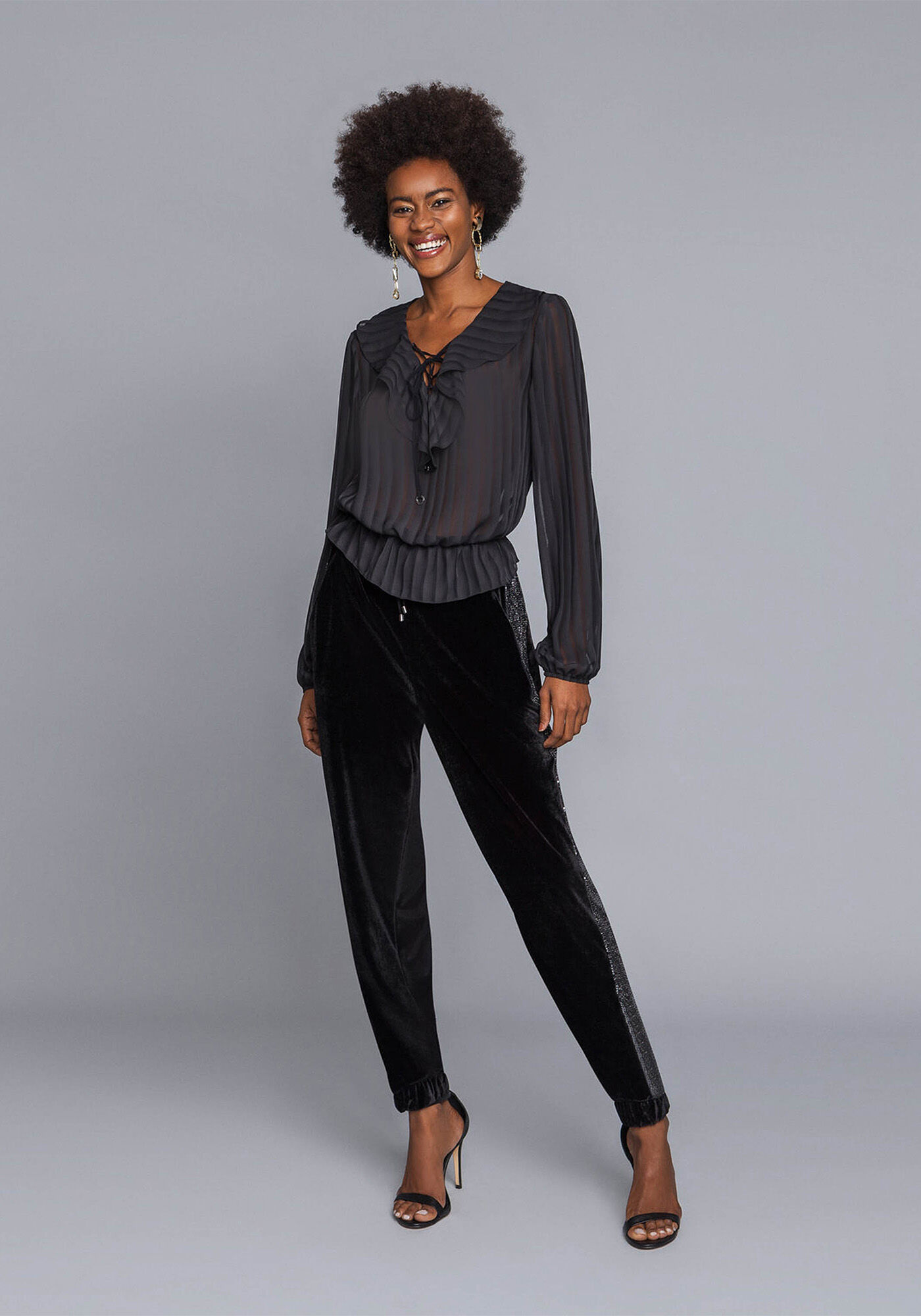 Blusa Transpar&ecirc;ncia Listras, , large.