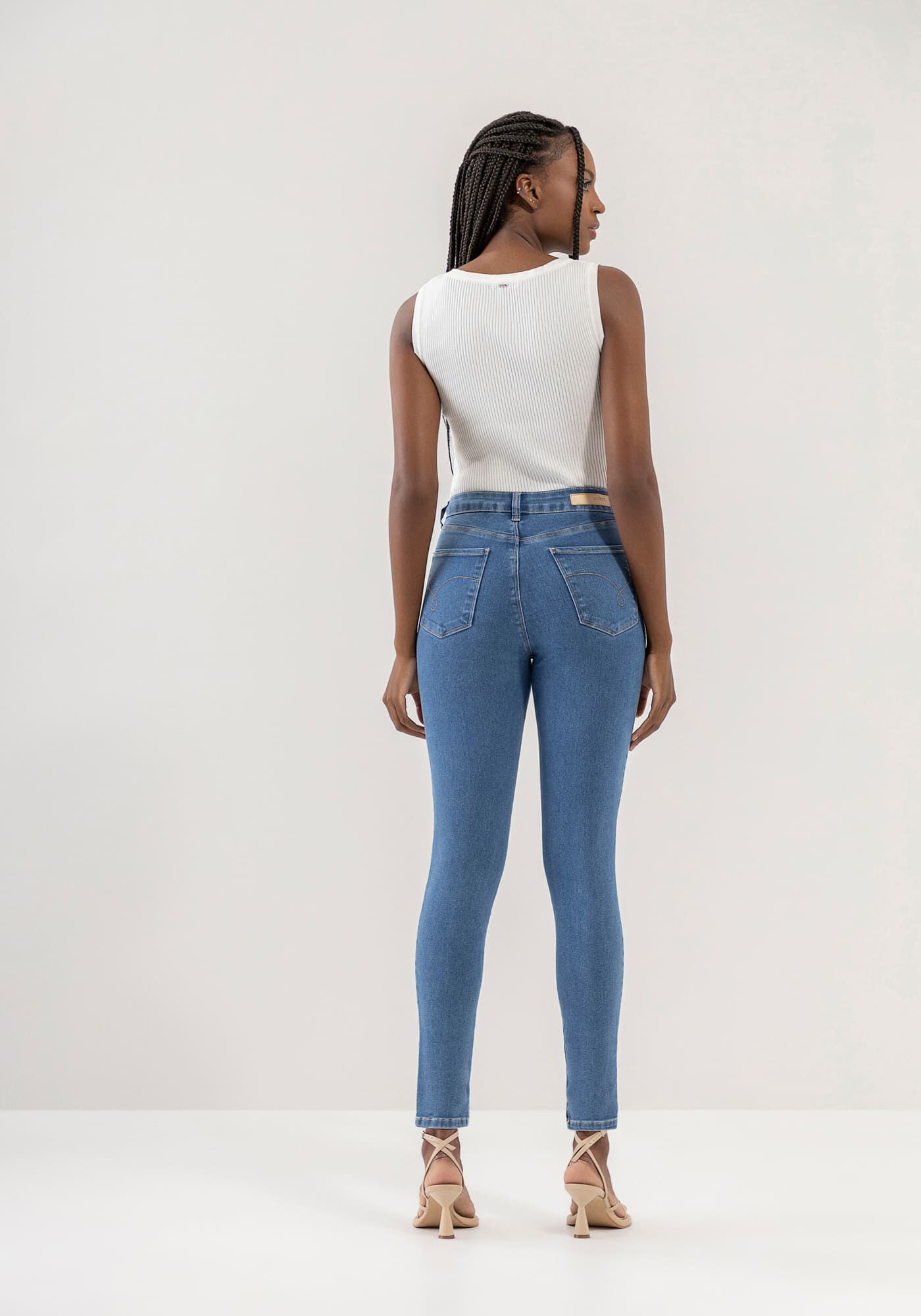 Calça sales cropped jeans