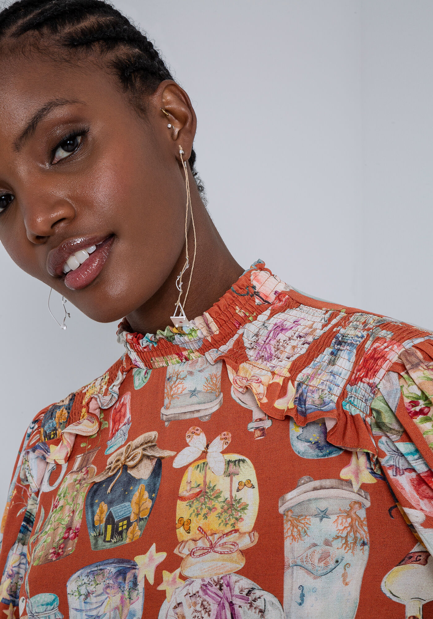 Blusa Manga Longa com Lastex Ombros, , large.