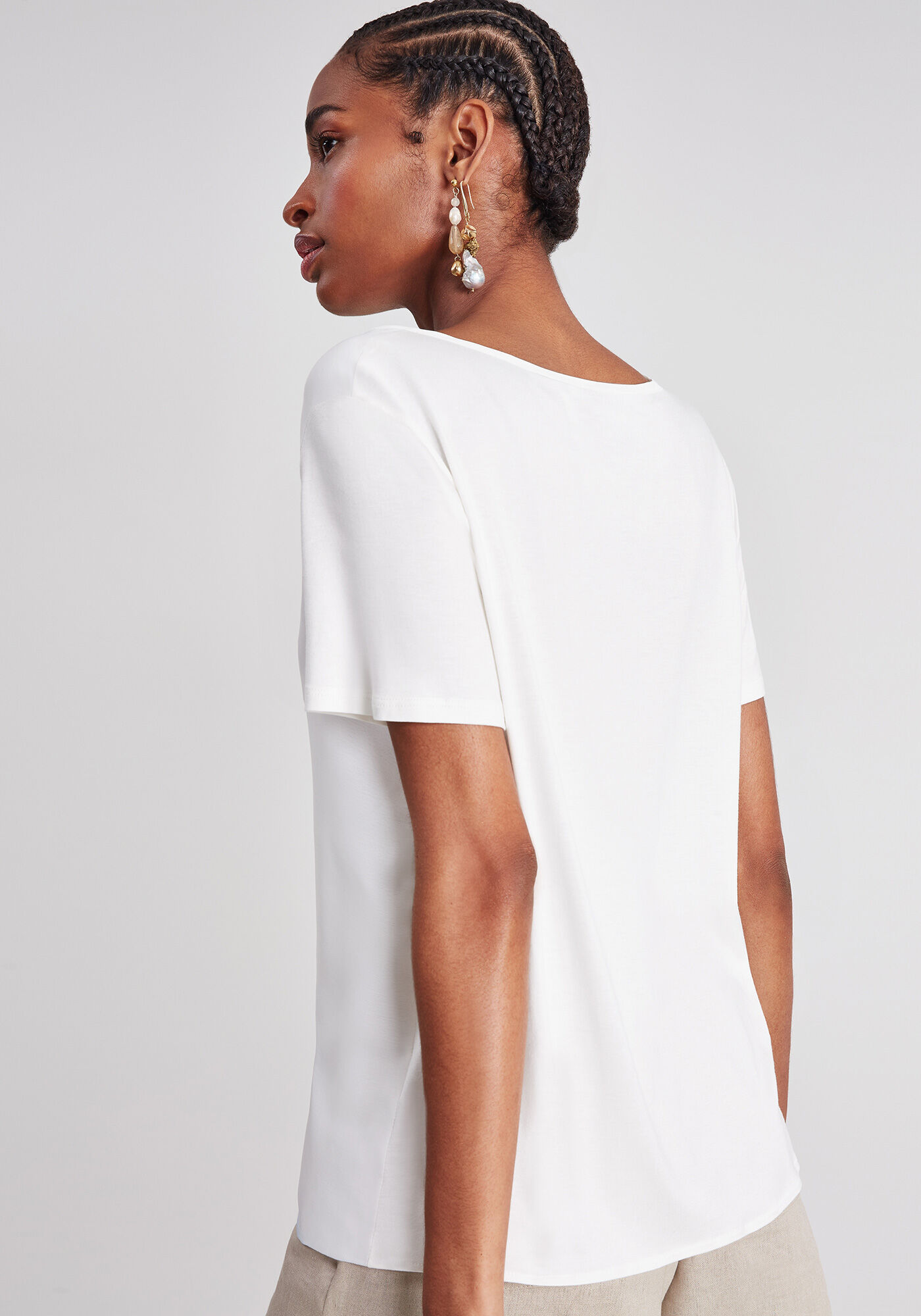 Blusa Estampada Recorte V, , large.