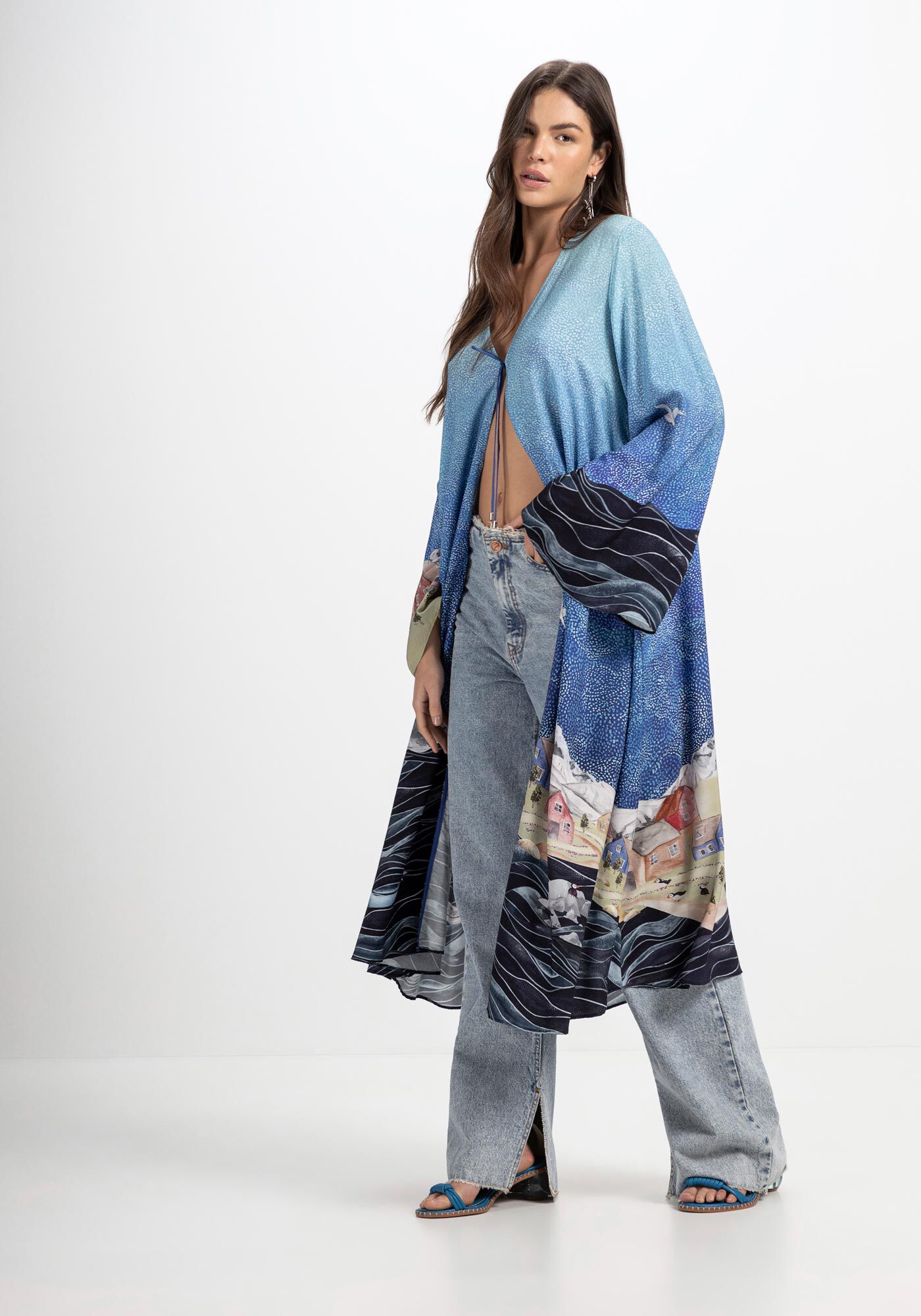 Kimono sales alongado feminino