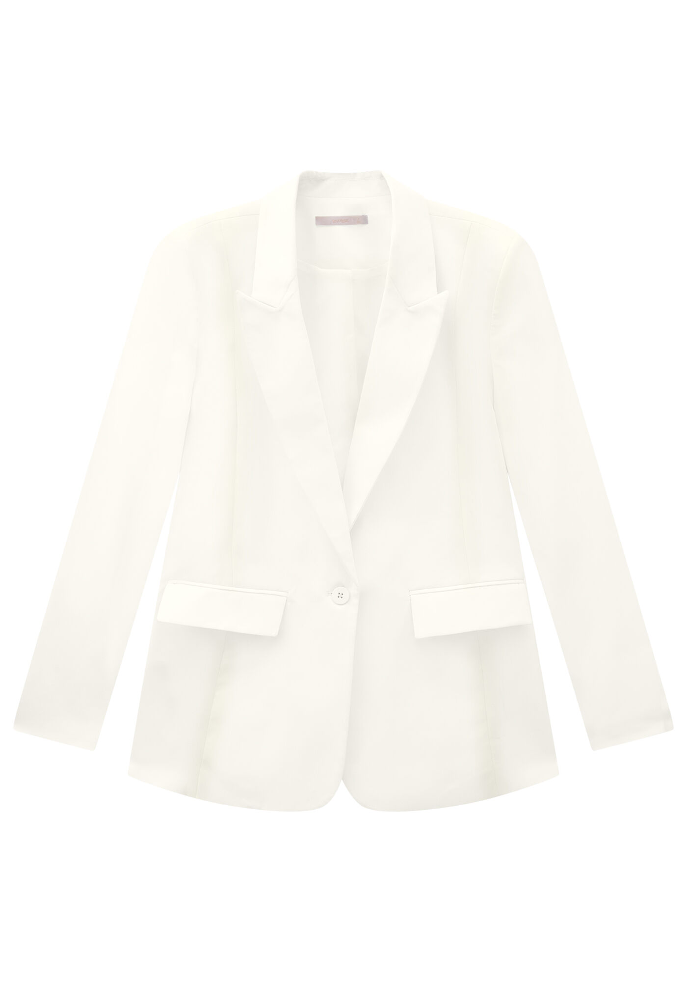 Blazer Boyfriend em Tecido Petra com Lapela, , large.