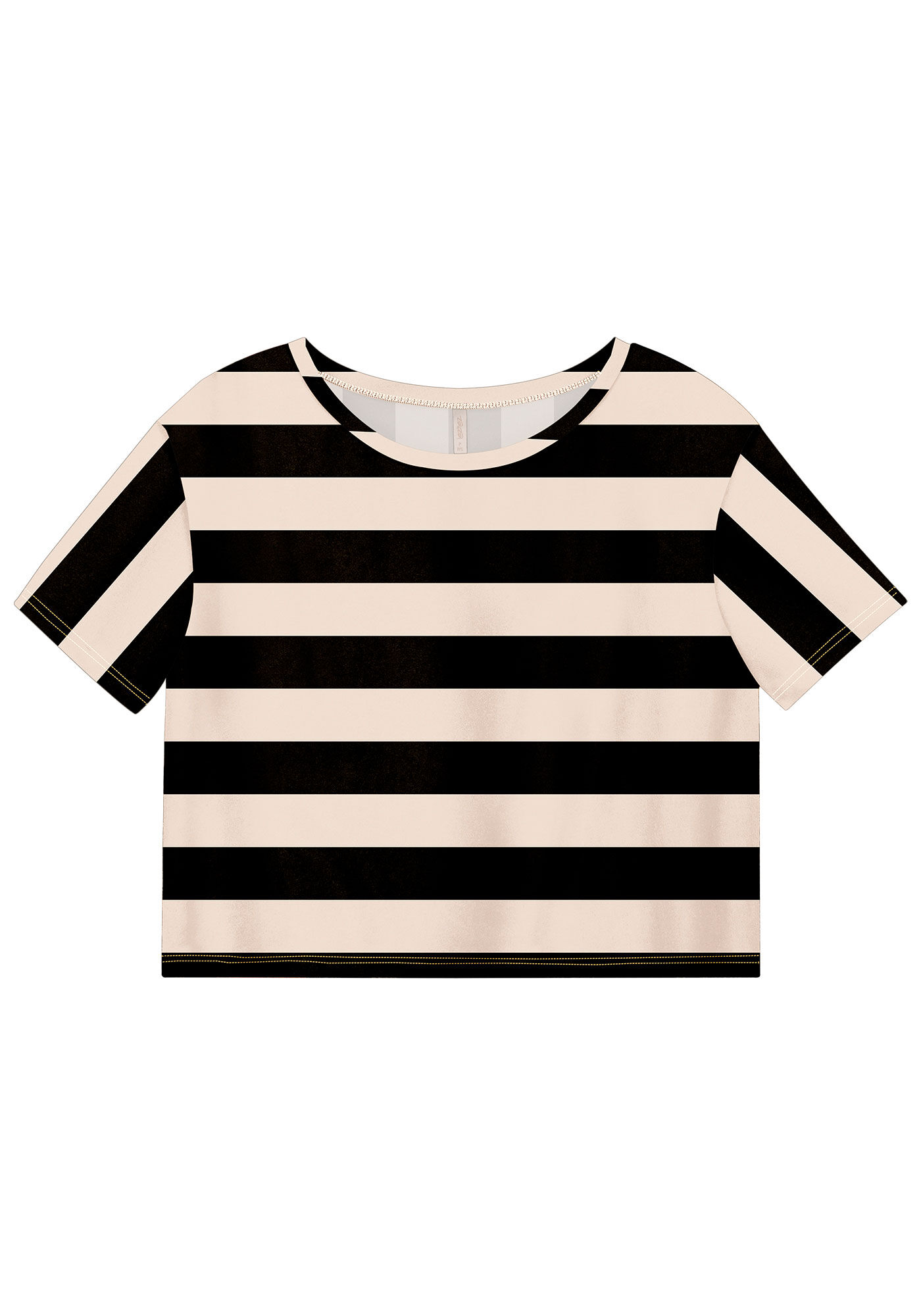 Blusa Estampada em Malha Viscose Cropped, , large.