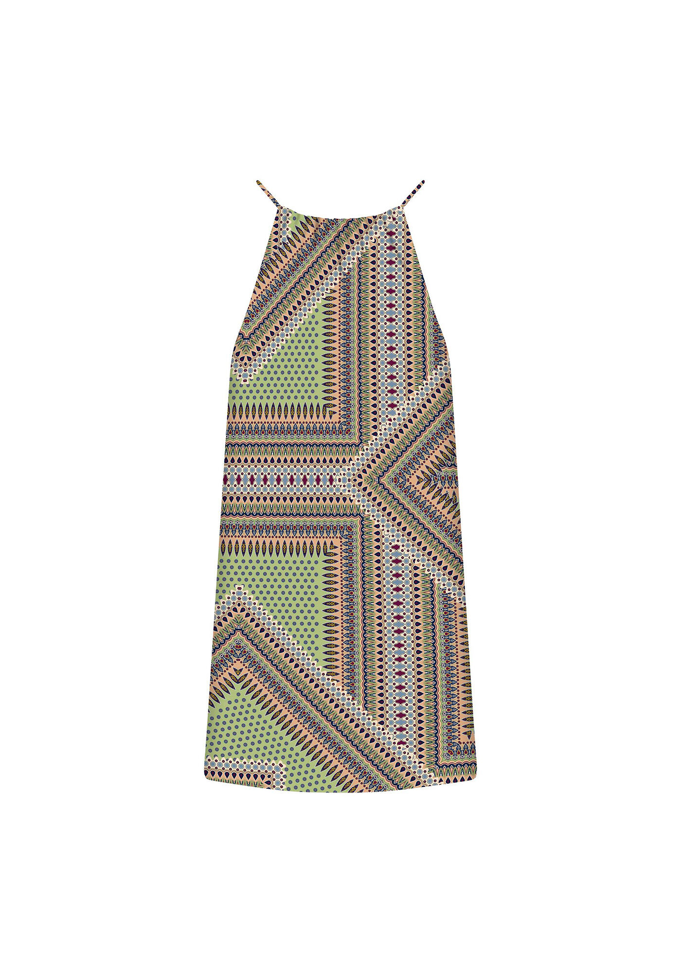 Vestido com Al&ccedil;as Estampa, , large.