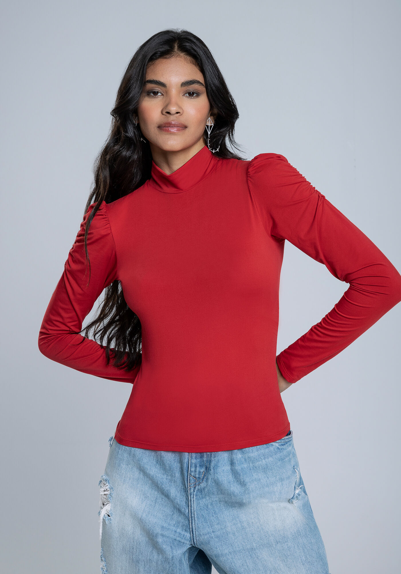 Blusa manga puff outlet