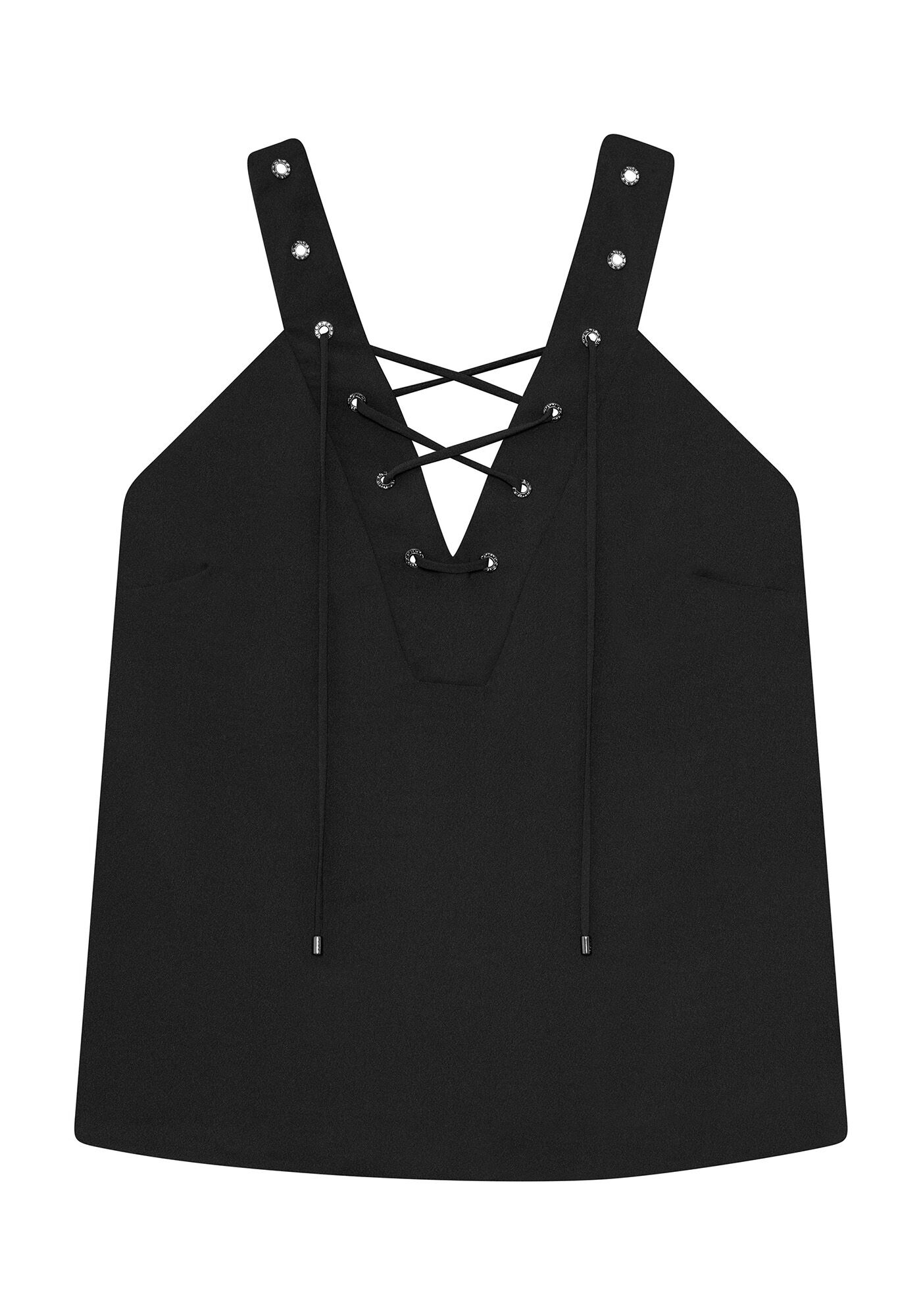 Blusa Decote Lace Up Ilh&oacute;s, , large.