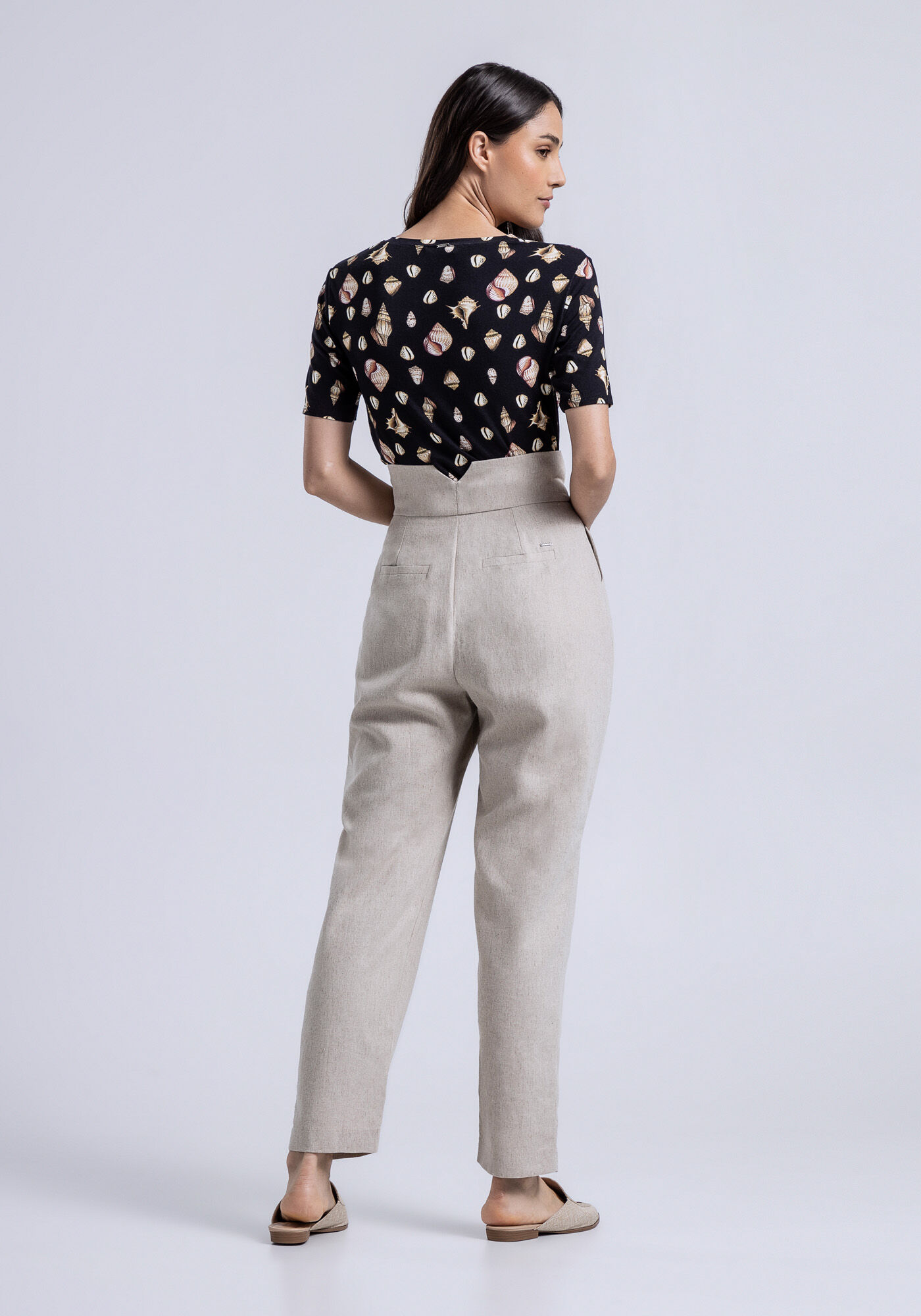 Blusa Manga Curta em Malha MVS com Decote V, , large.