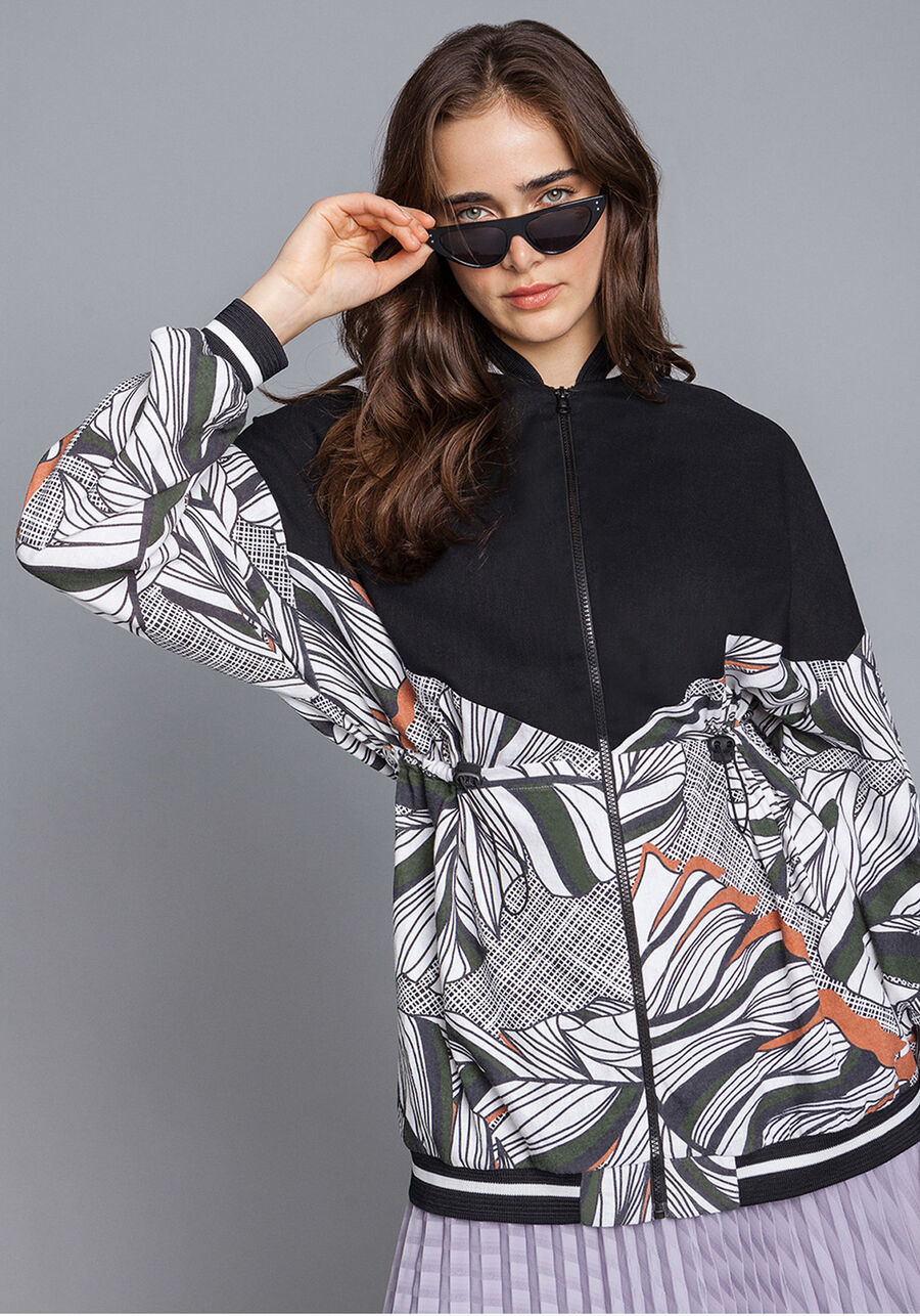 Parka Oversized Linho Estampa, YOSEMITE. Parka Oversized Linho Estampa, YOSEMITE, large.