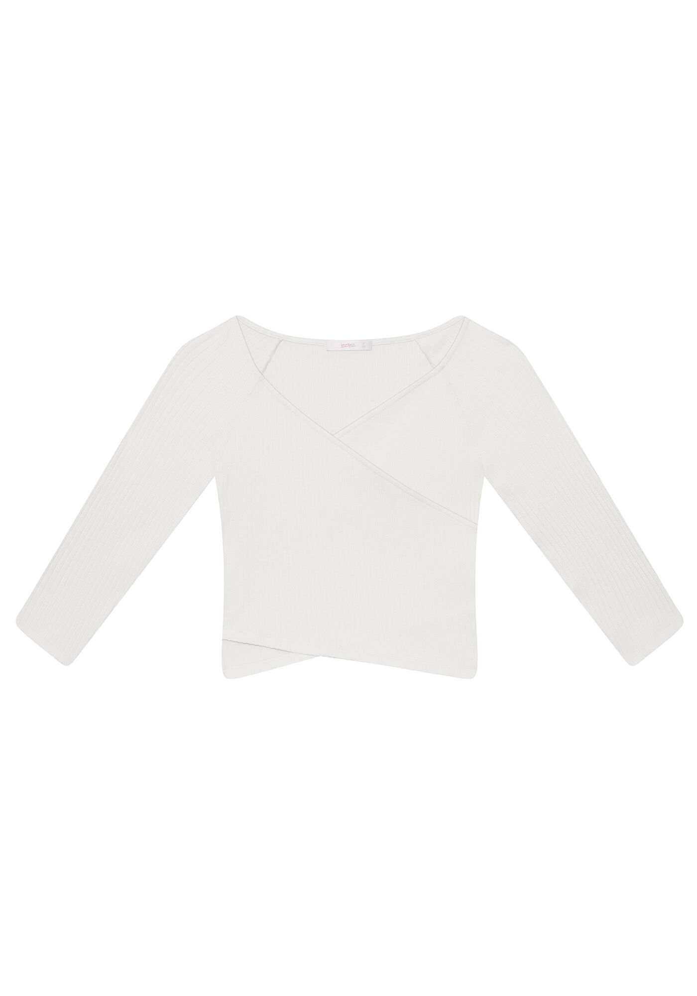 Blusa Cropped Malha Canelada Tracy, , large.