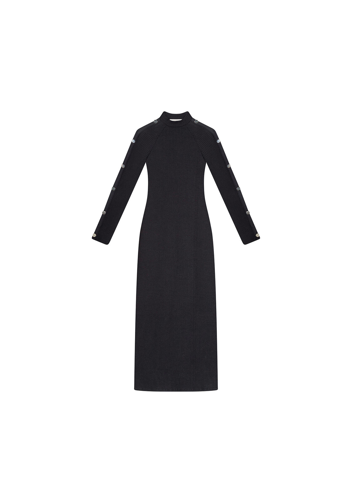 Vestido Manga Longa M&iacute;di Rebites Vermelho Bulgaria, , large.