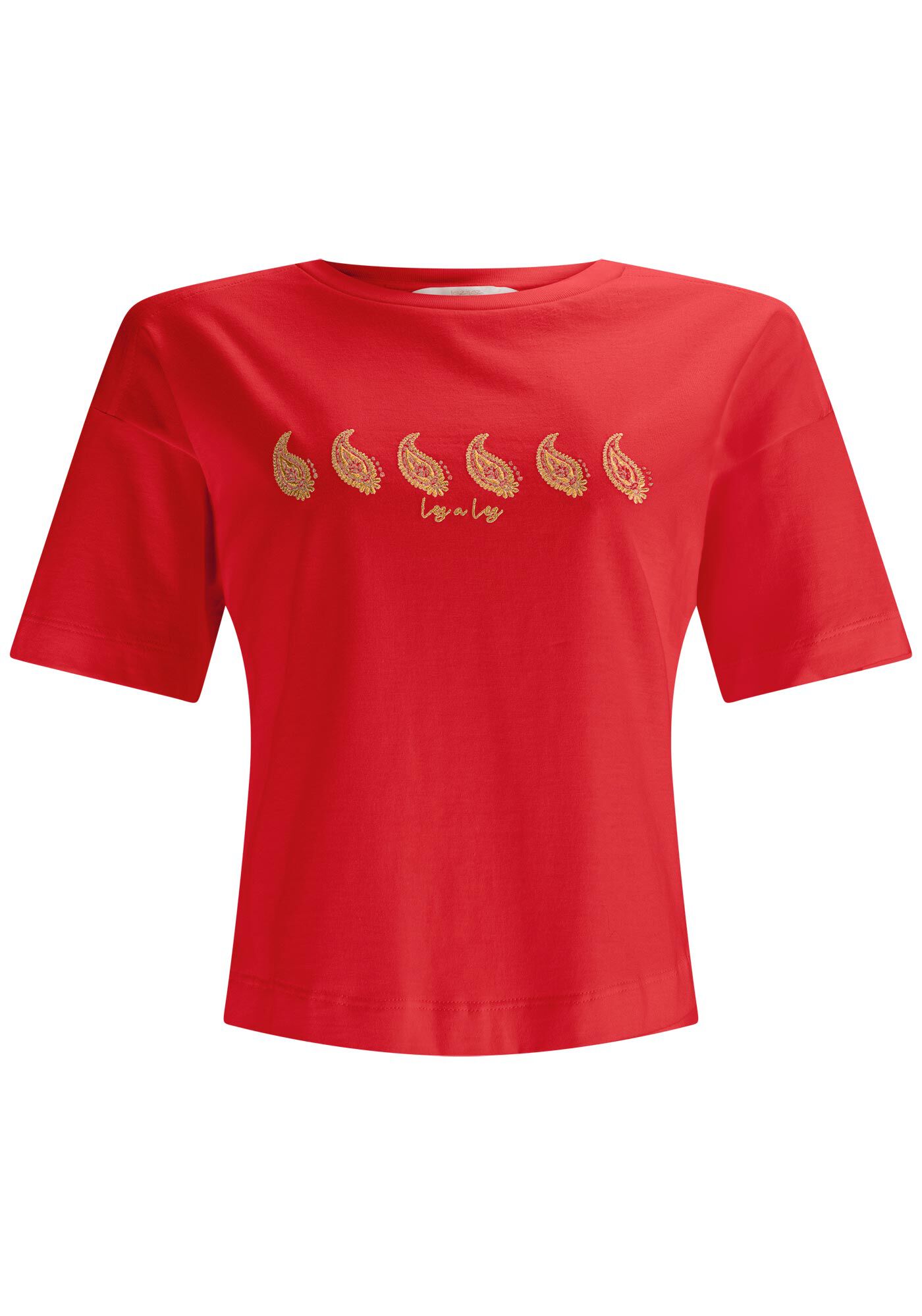 T-shirt em Malha Prime com Bordado Paisley, , large.