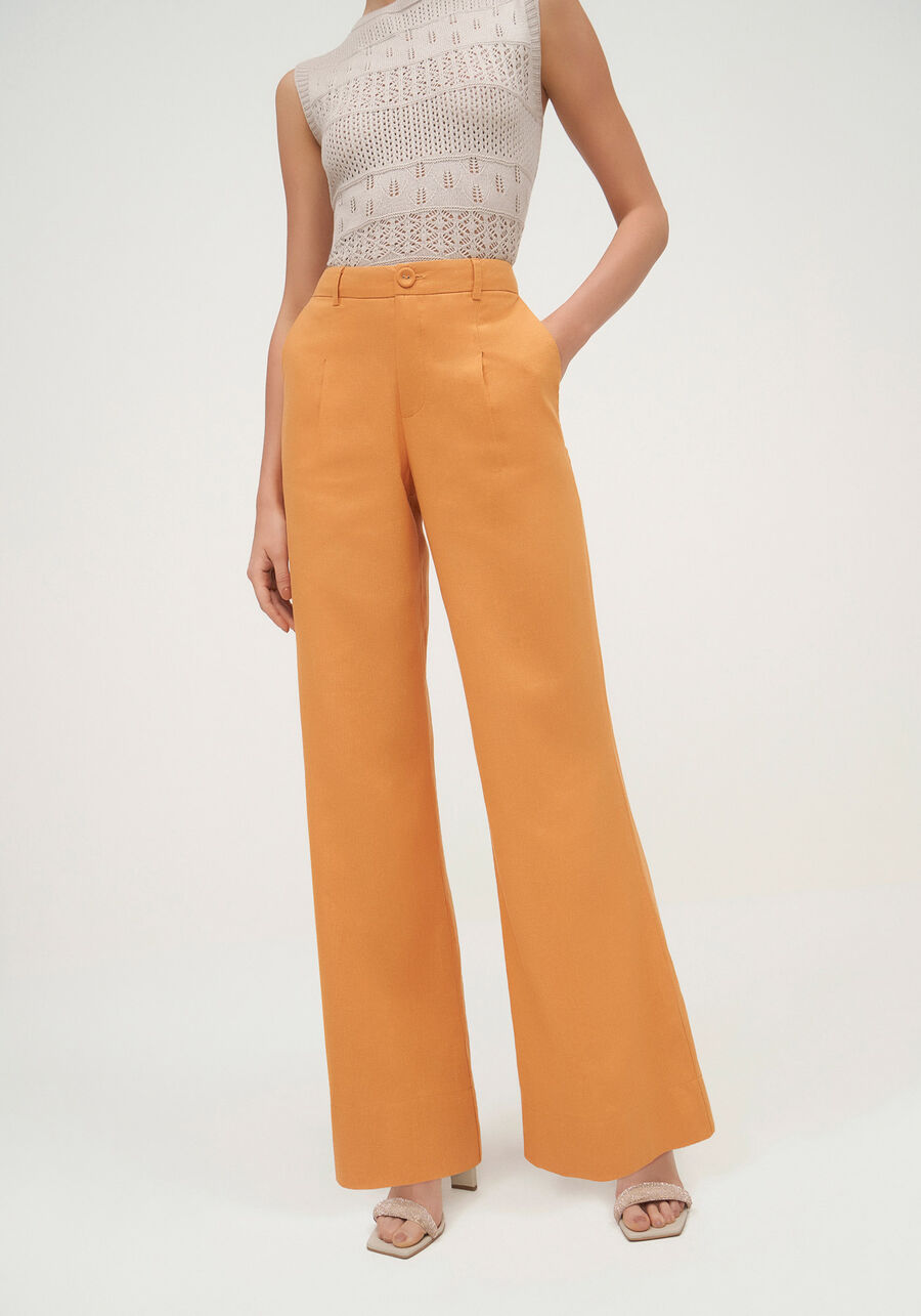 Calça Reta em Linho Alfaiataria, . Calça Reta em Linho Alfaiataria, , large.