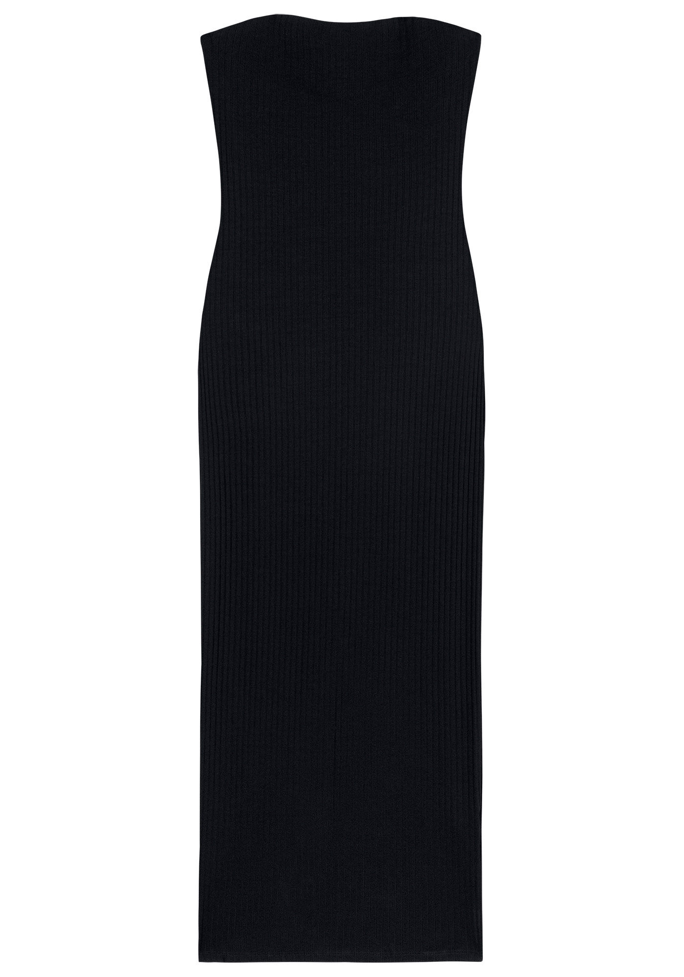 Vestido Midi Canelado Sem Al&ccedil;a, , large.