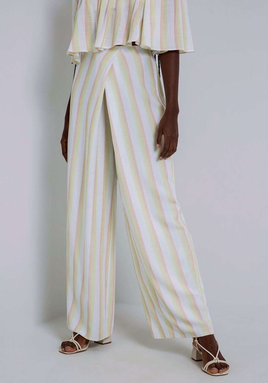 Calça Reta em Linho com Prega Transpassada, BELO JARDIM. Calça Reta em Linho com Prega Transpassada, BELO JARDIM, large.