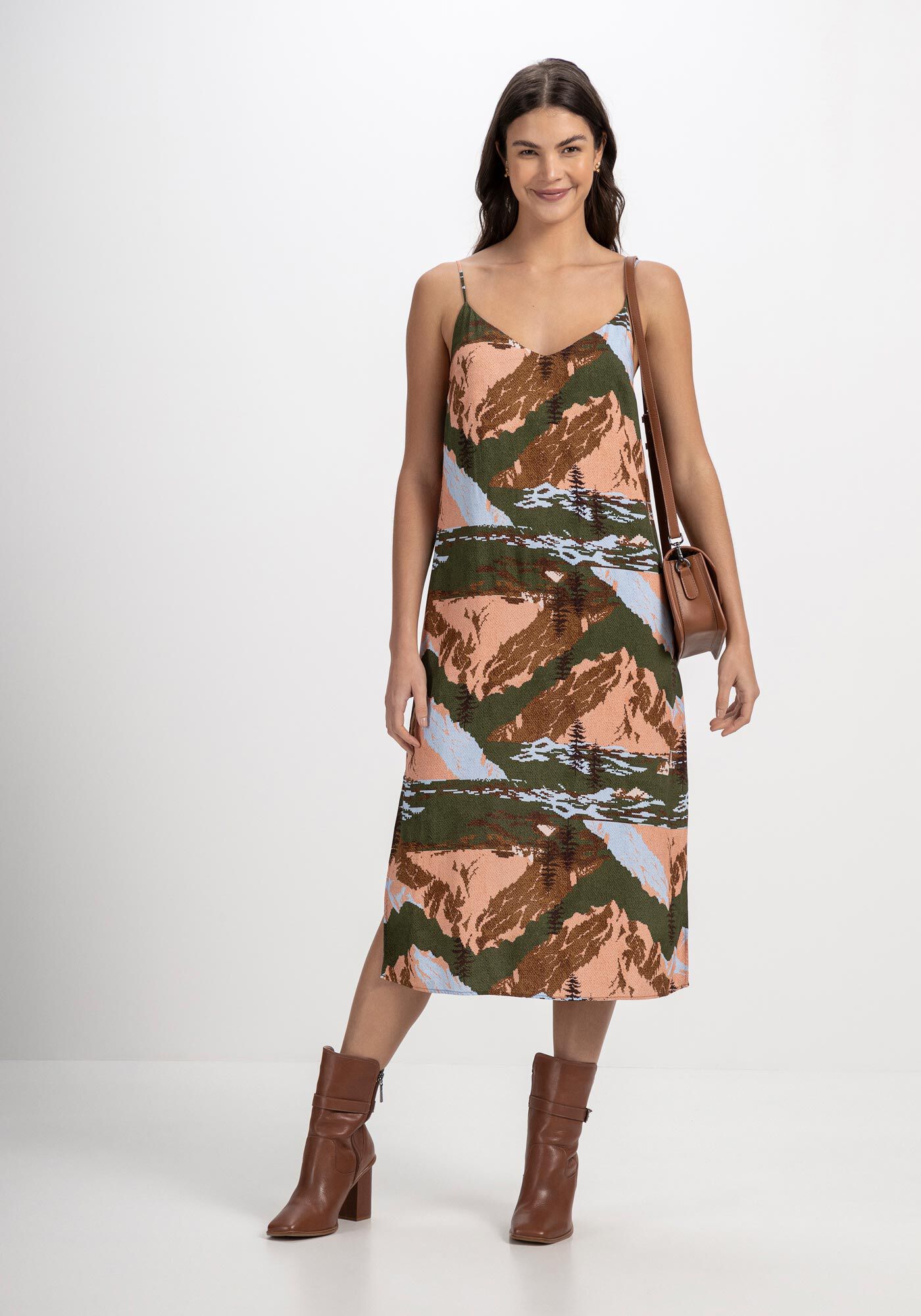 Vestido hotsell reto estampado