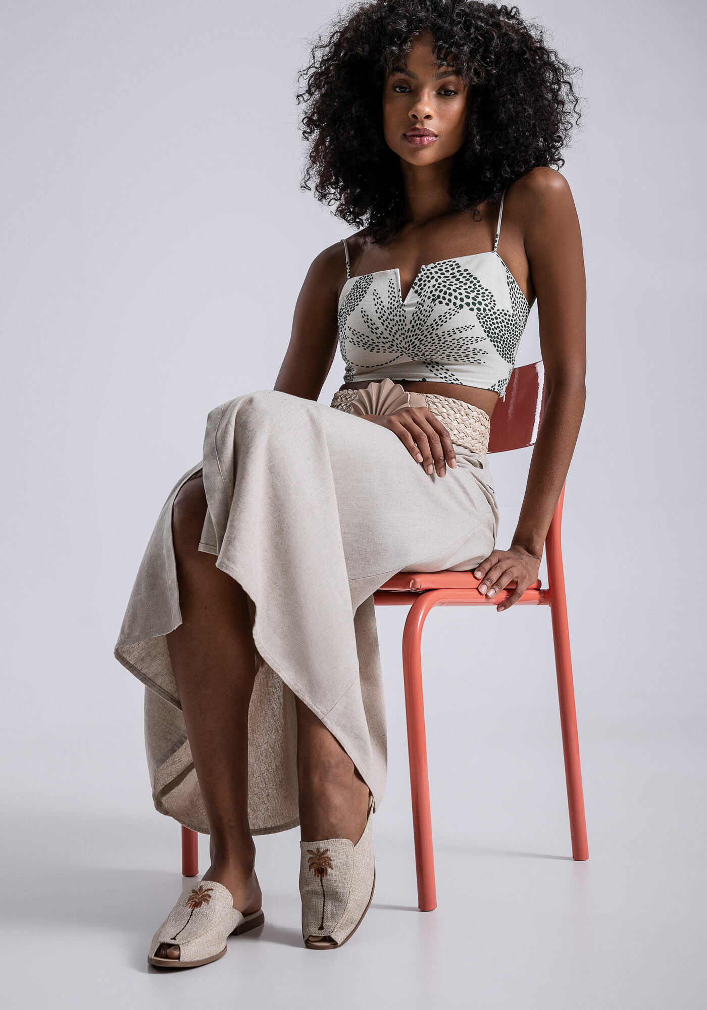 Rasteira Mule com Bordado, BEGE PAPIRO, large.