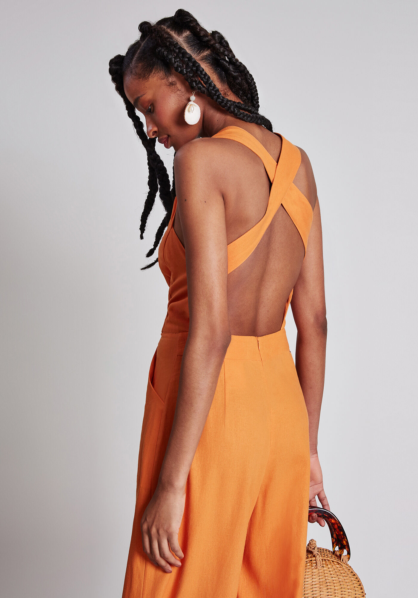 Macac&atilde;o Longo Recorte Costas Linho, , large.