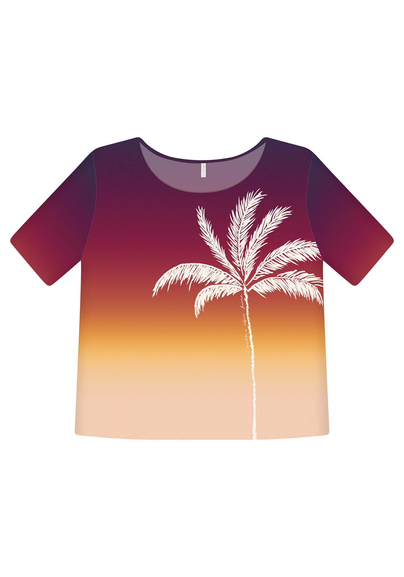 Blusa Manga Curta Ampla Estampa, , large.