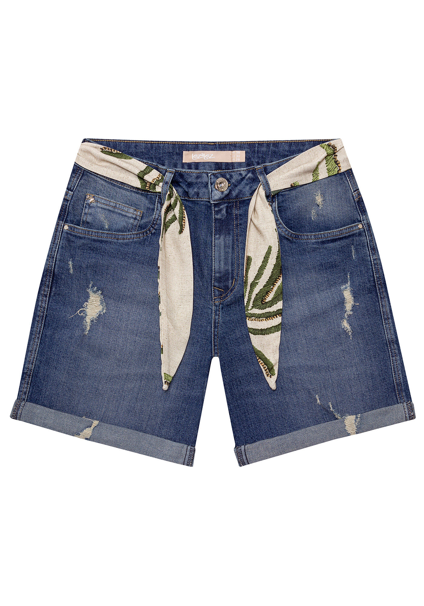 Bermuda Jeans com Elastano, , large.