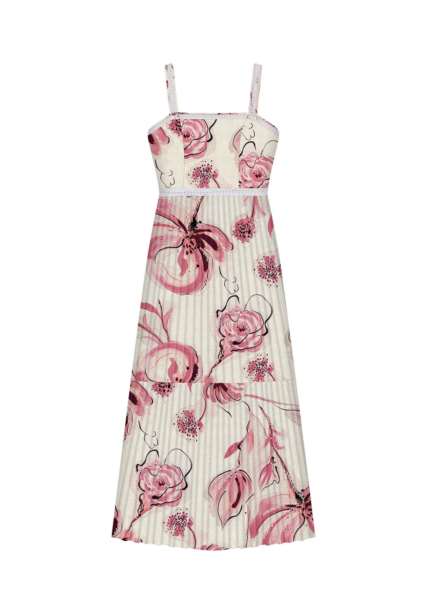 Vestido Tecido Poly Marocain Cha, , large.