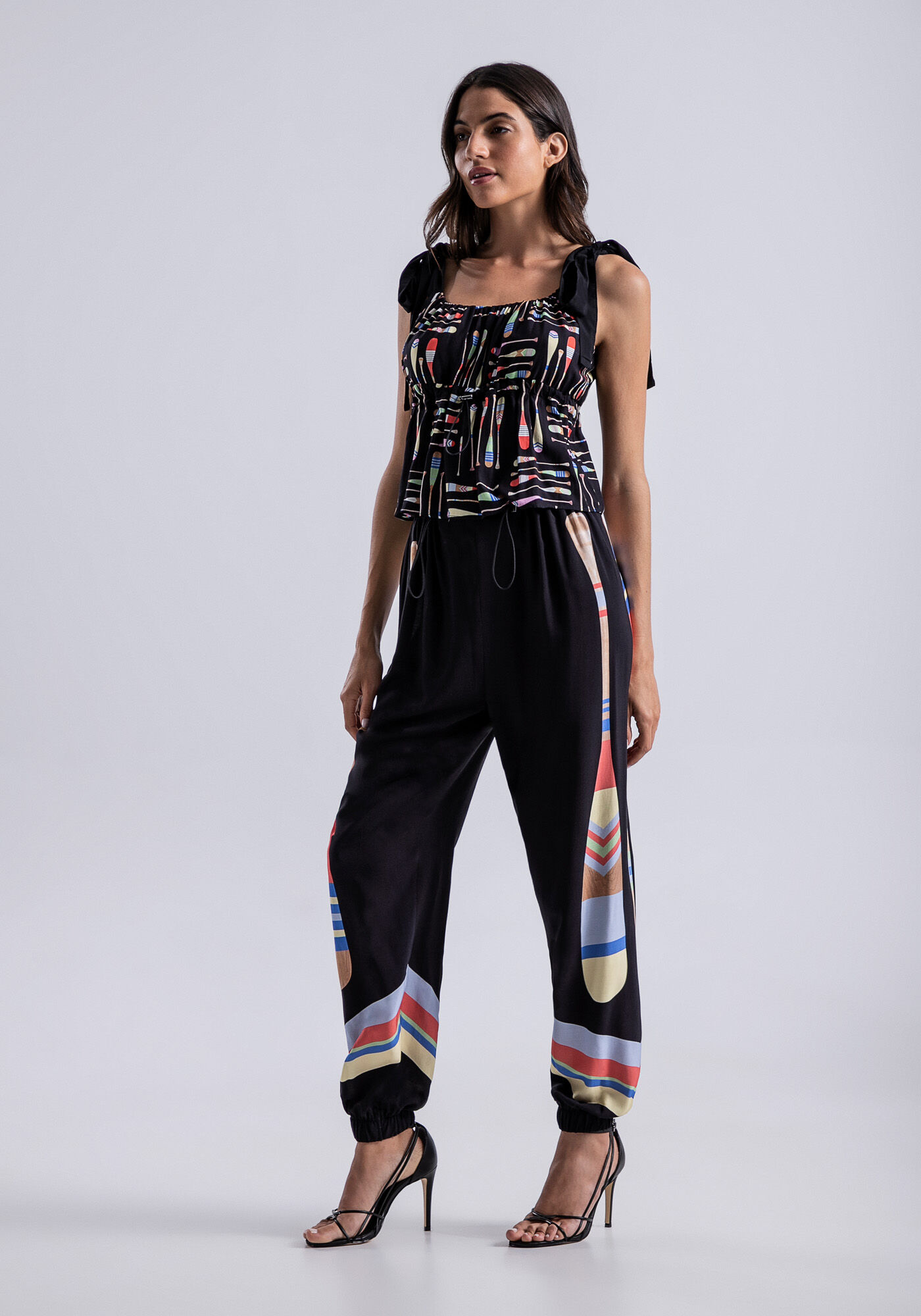 Blusa com Al&ccedil;as em Viscose com Regulador, , large.