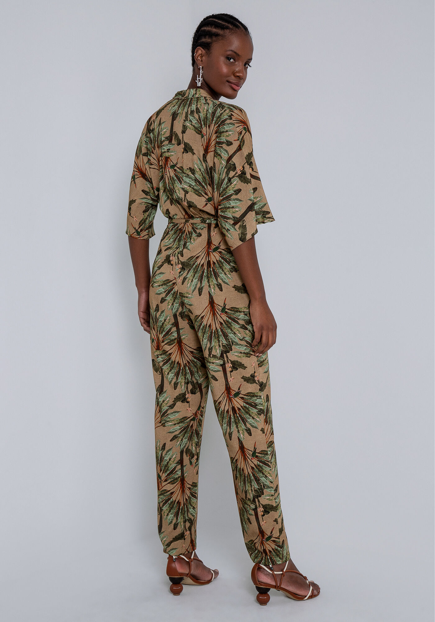 Macac&atilde;o Transpassado em Viscose Estampado, RECANTO, large.