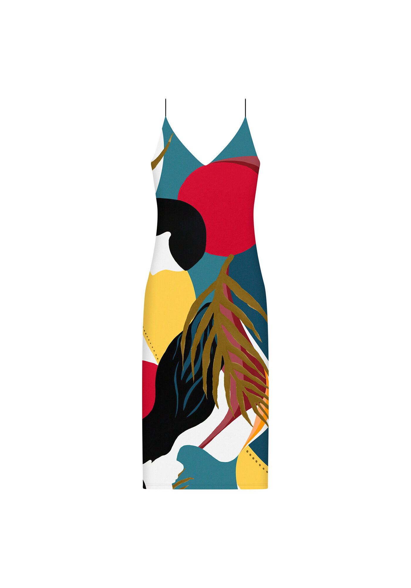 Vestido M&iacute;di Recorte Costas, , large.