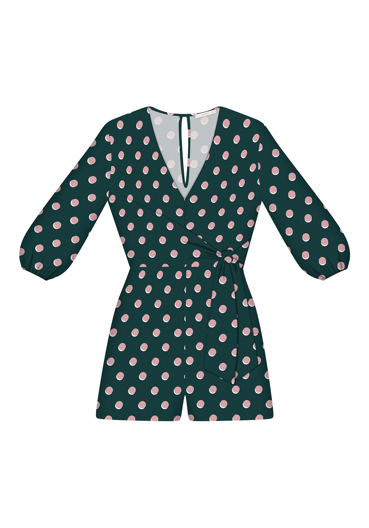 Macac&atilde;o Curto Manga 3/4 Estampada, POA, large.