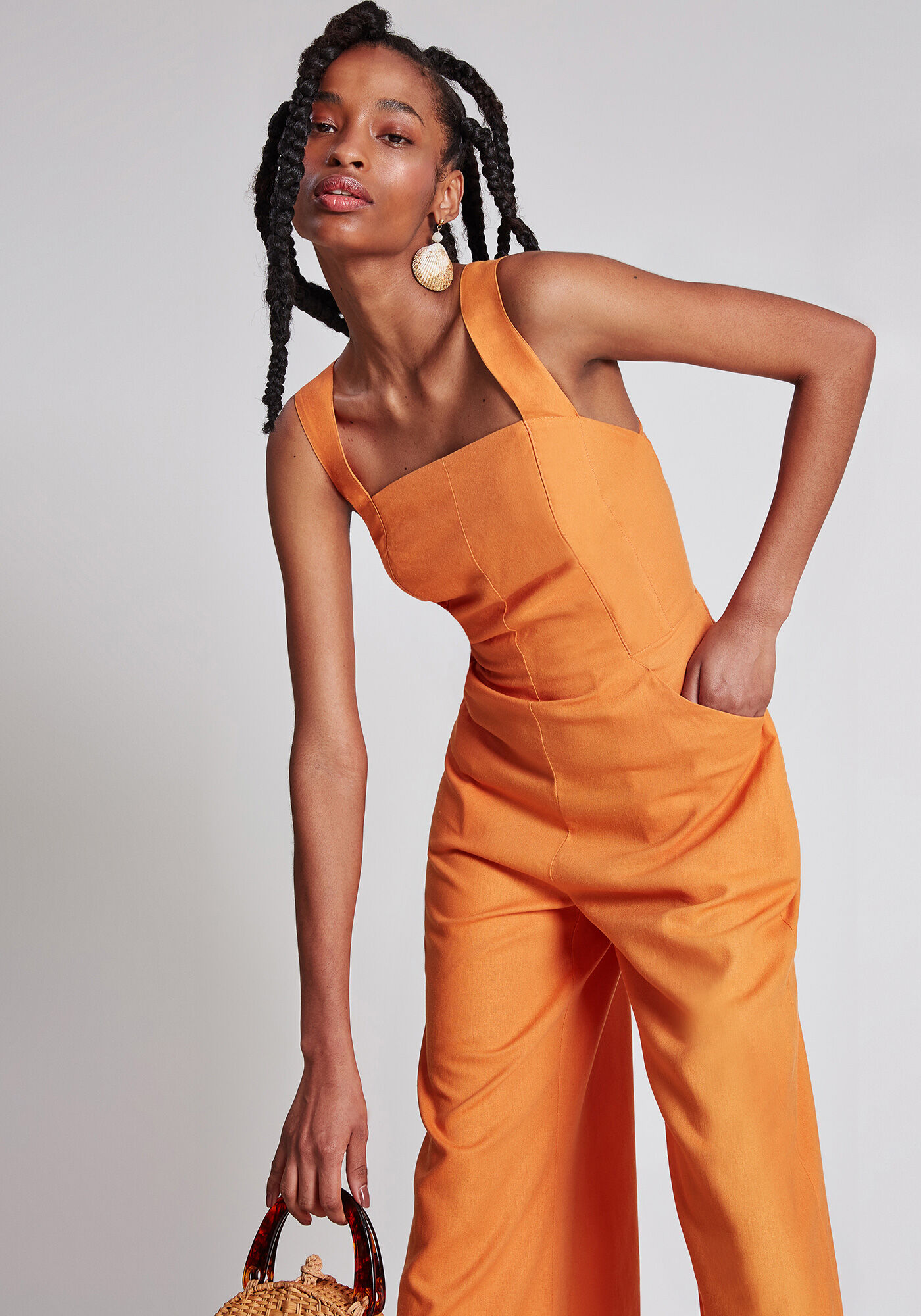 Macac&atilde;o Longo Recorte Costas Linho, , large.